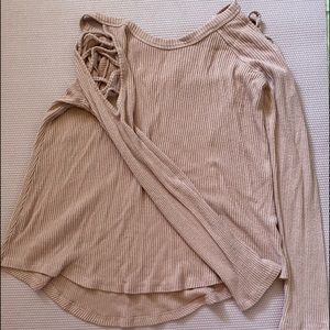 SHOULDER CUT SWEATER